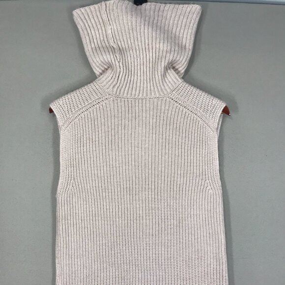 Express Sweater Vest Women's XS Pink Chunky Knit Cowl Turtleneck Sleeveless Soft - Picture 6 of 8